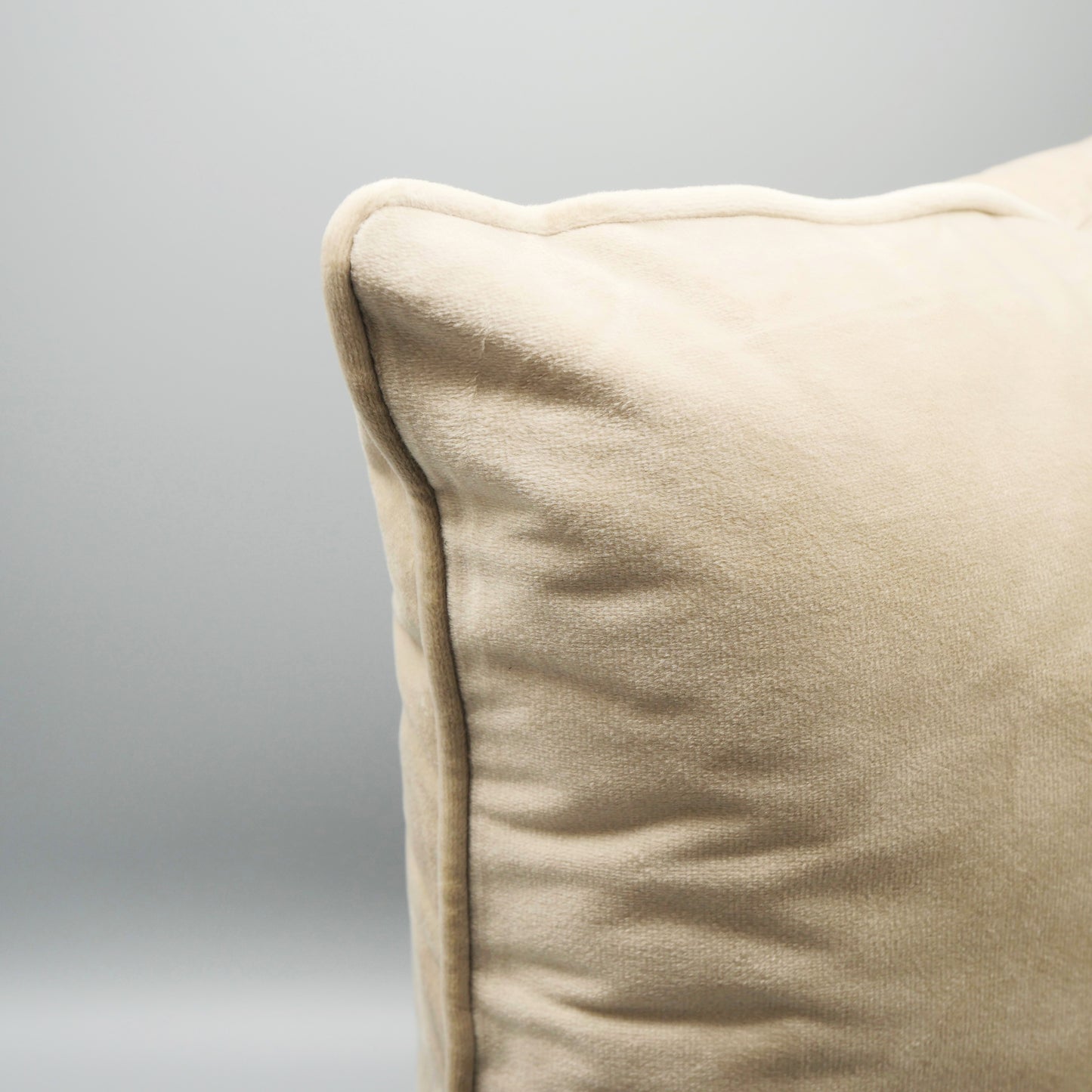 FLUWELEN KUSSEN BEIGE - Vierkant