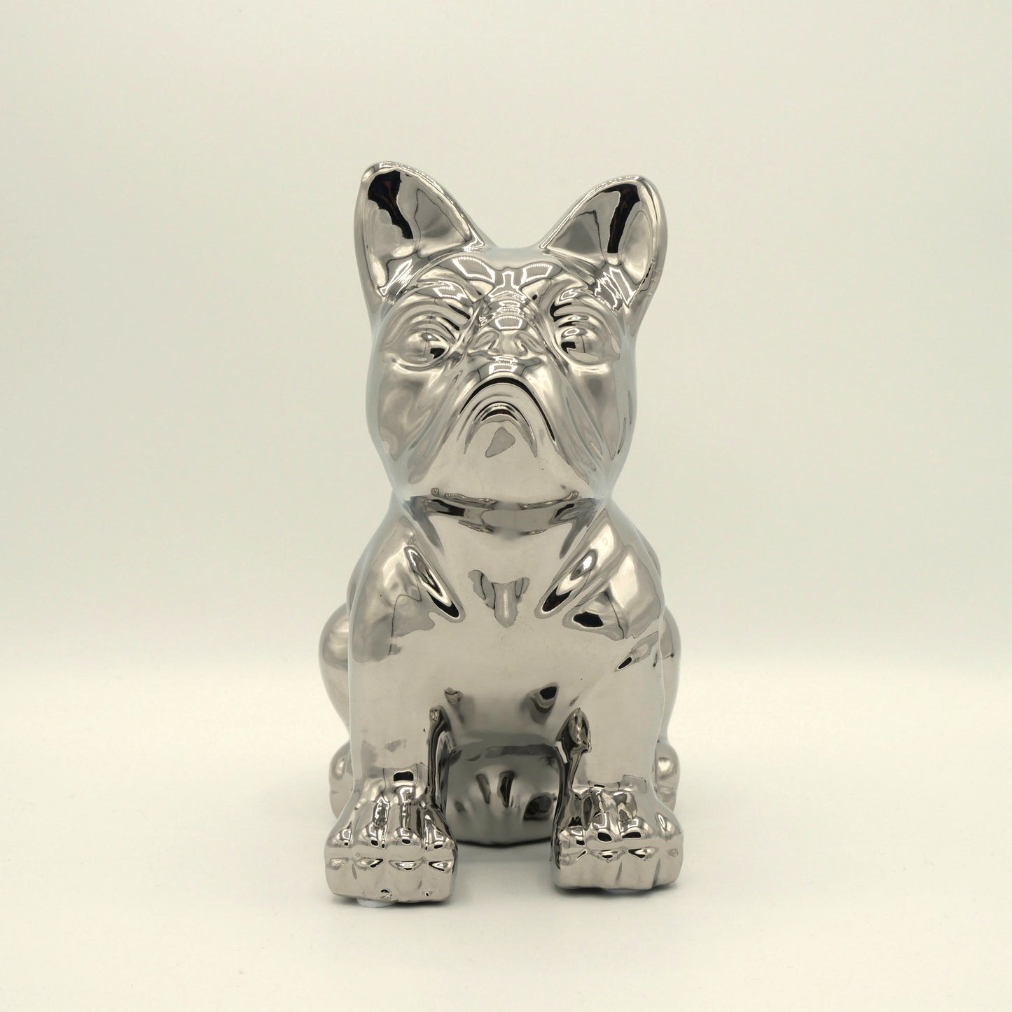 Dekofigur PABLO – Silberfarbene Bulldogge